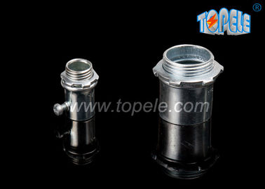 Thép kẽm đúc kẽm tráng bộ vít EMT đầu nối ống / đầu nối kim loại điện